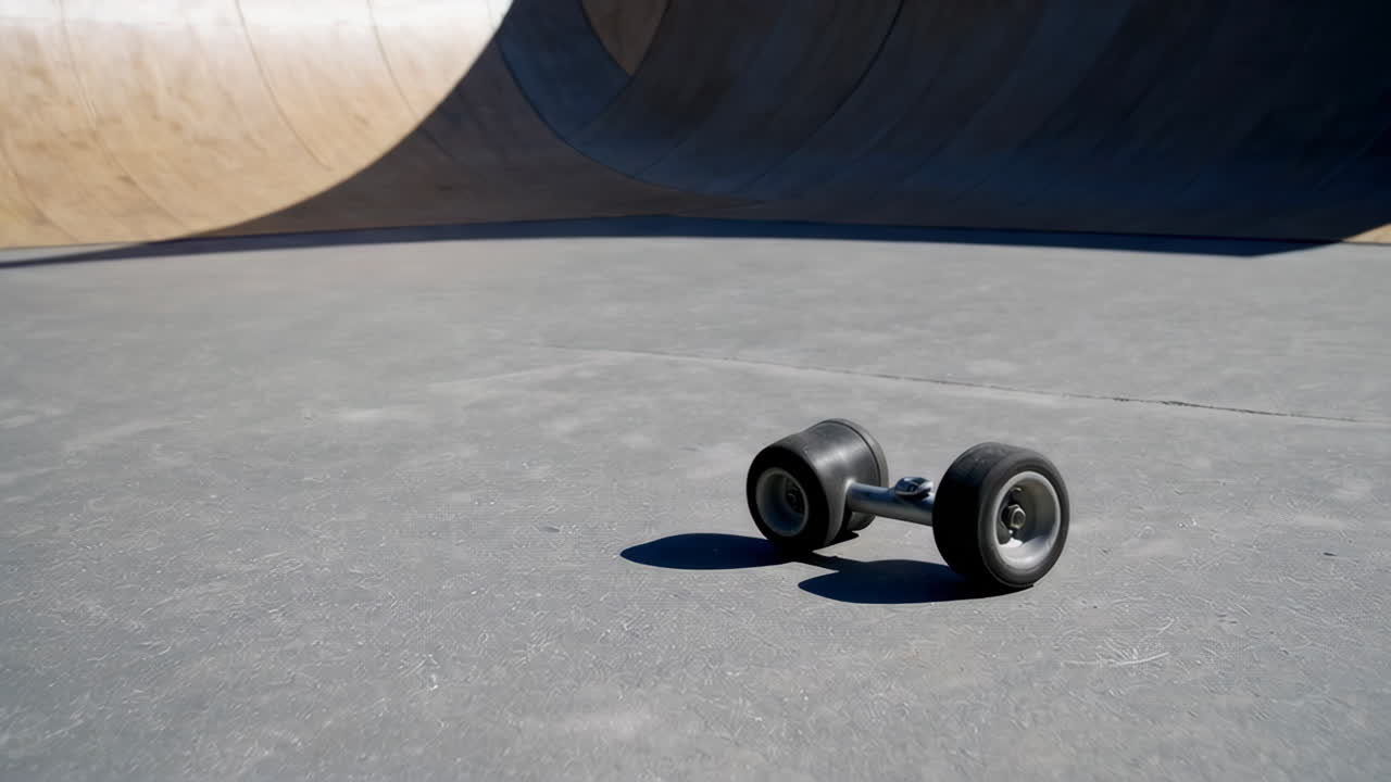 Skatepark with a Skateboard