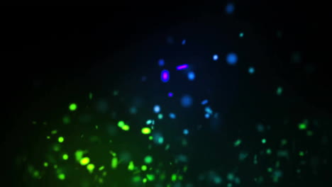animation of colourful sparks on black background