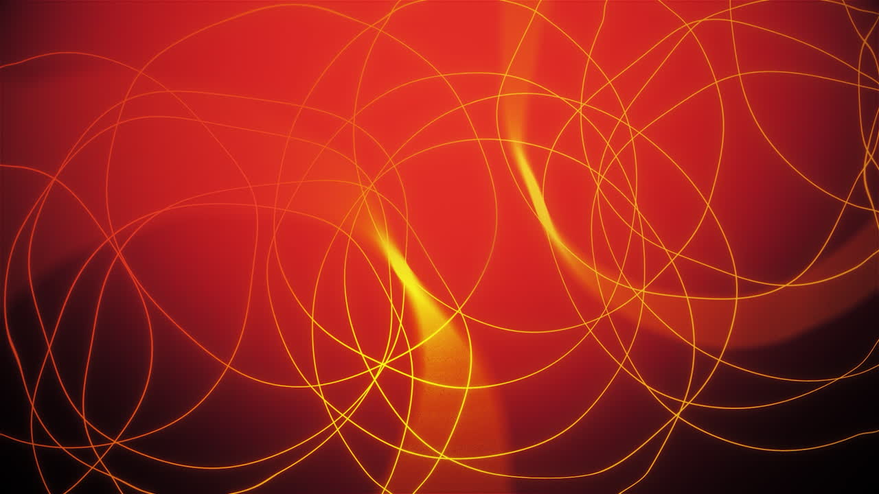 Abstract Red and Yellow Glowing Lines