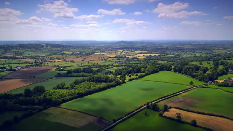 Somerset-Levels-Mit-Glastonbury-Tor-In-Der-Bildmitte