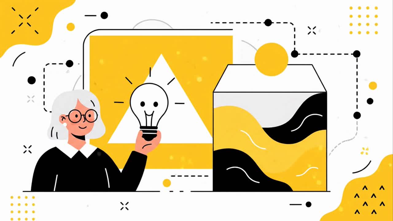 Senior woman holding a lightbulb representing a creative new idea
