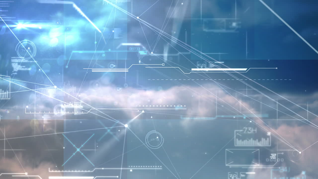 인터페이스 화면의 디지털로 생성된 비디오 4k