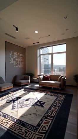 modern office waiting area