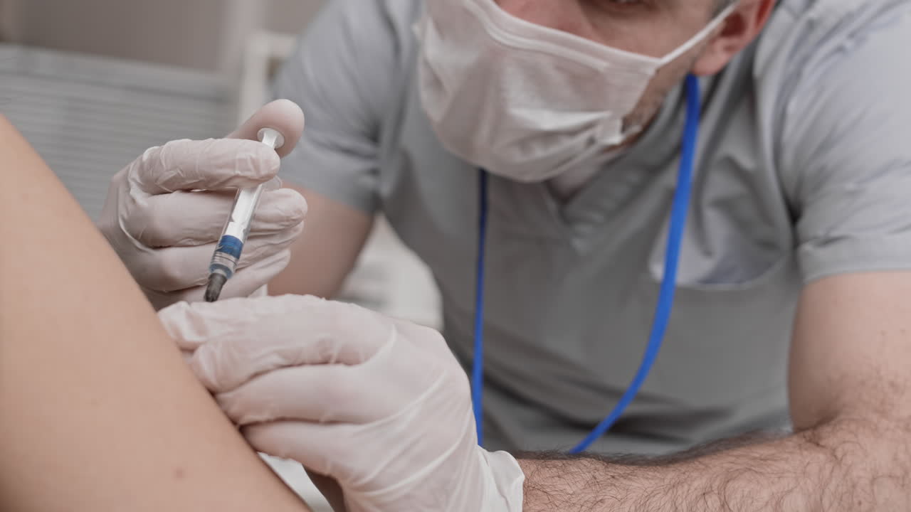 Vaccine Injection on Shoulder