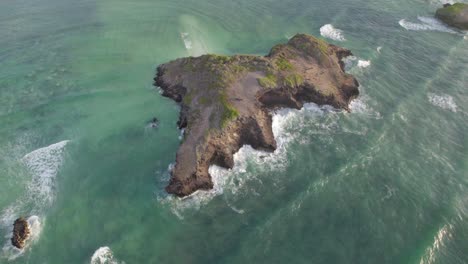 Vista-Aérea-De-Una-De-Las-7-Islas,-Watamu-Kenia