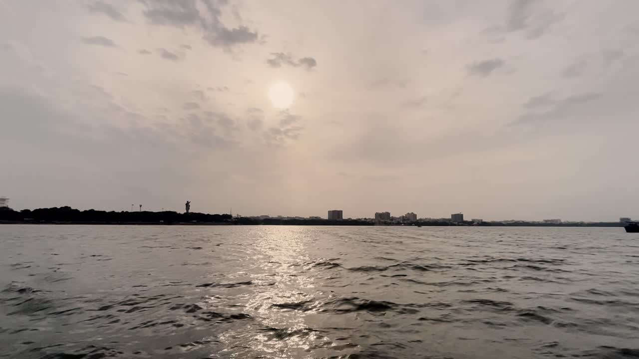 View of the shore from the boat