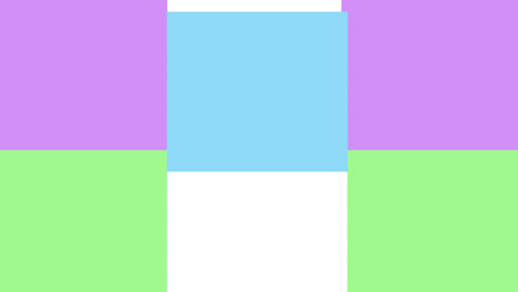 animation of colorful rectangles moving on white background