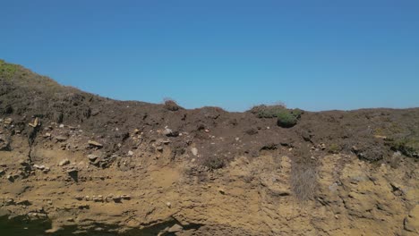 Panorama-Of-Blue-Sea-From-Furna-de-Caion,-Popular-Cave-In-Caion,-Spain