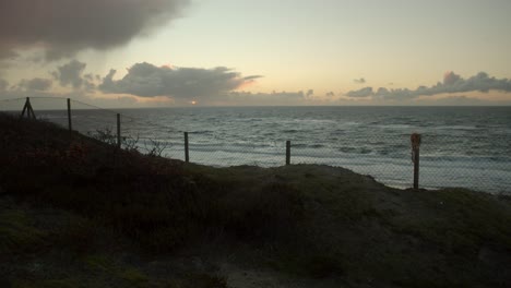 time lapse of the sunset on a windy day on sylt