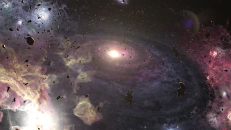 impresionante nebulosa interestelar con escombros
