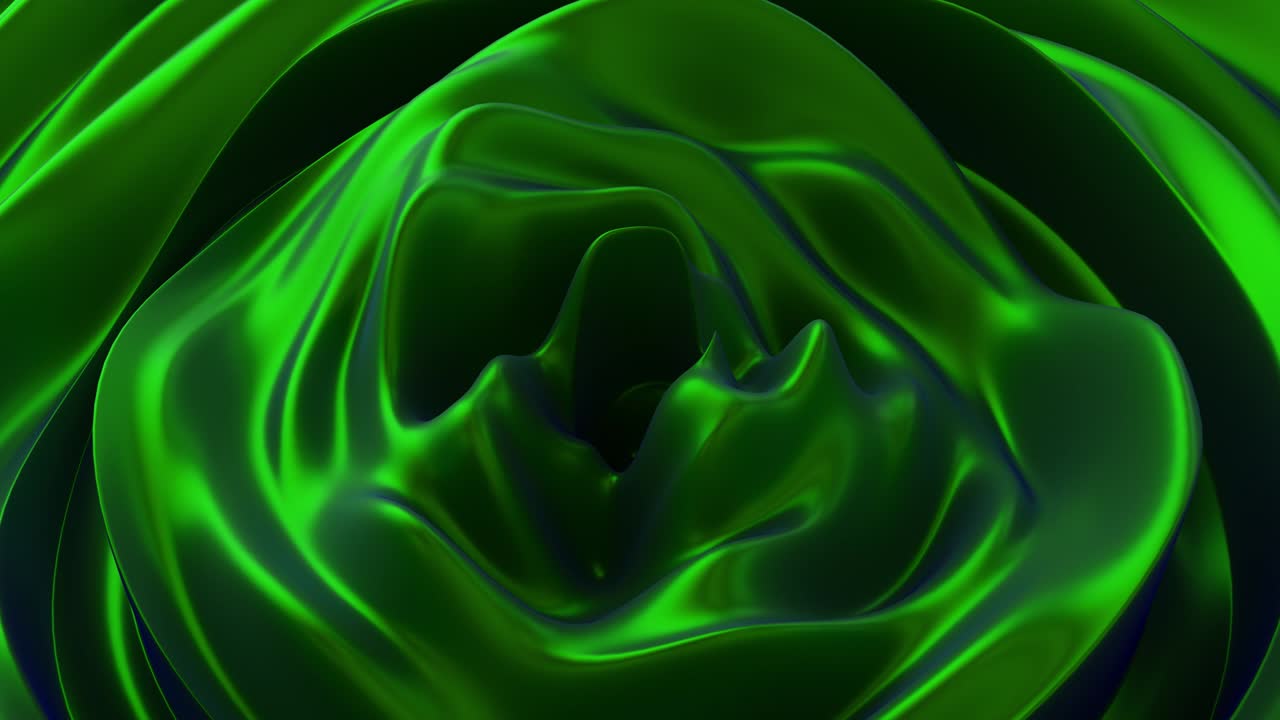 Abstract background with green noise wave field. Abstract landscape mountain surface. Detailed displace. Modern template for documents, reports and presentations. Seamless loop 3d animation of 4K
