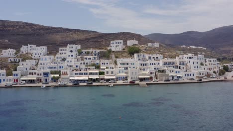 Aerial---Panormos-village-in-Tinos-Island,-Greece