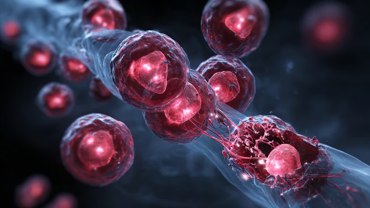Capturing the Intricate Dynamics of Cellular Structures: A Close-Up of Vibrant Cellular Activity Representing the Living Organisms' Essential Functionality and Biological Interactions