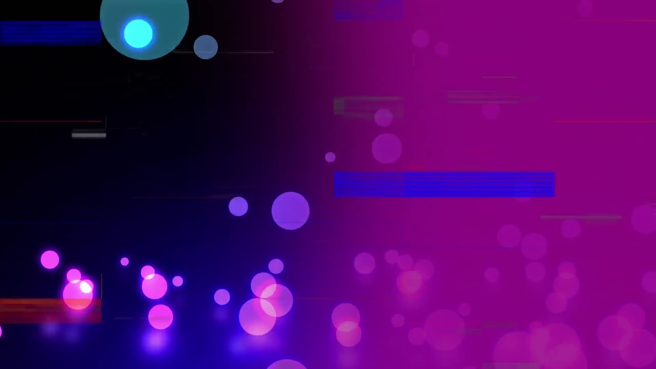 Glowing marbles falling to the floor
