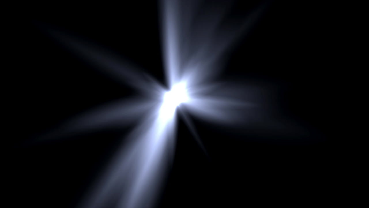 Effetto flare ottico dell'obiettivo con luce brillante in espansione