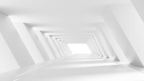 white empty tunnel, 3d rendering.