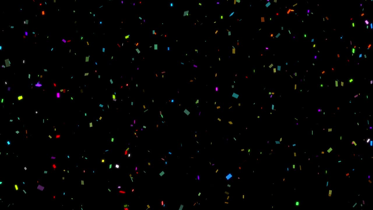 Loop di coriandoli colorati sparsi con matte