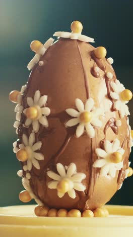 decorated chocolate easter egg