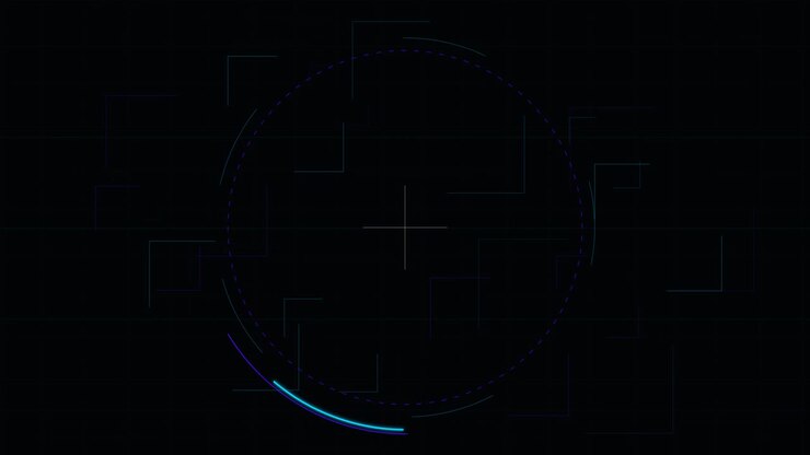 Abstract Digital HUD Interface with Rotating Circular Loading Element