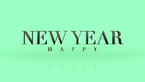 elegance style happy new year text on green gradient