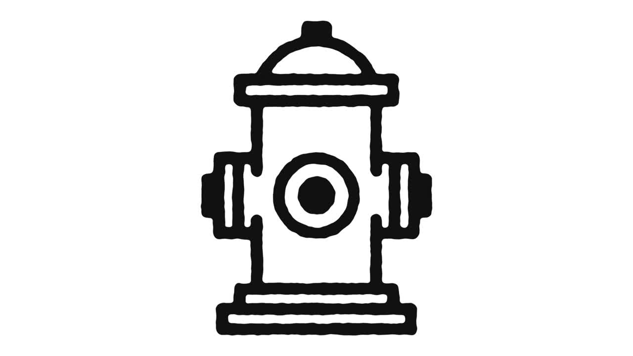 소방서 아이콘 애니메이션 영상 및 알파 채널