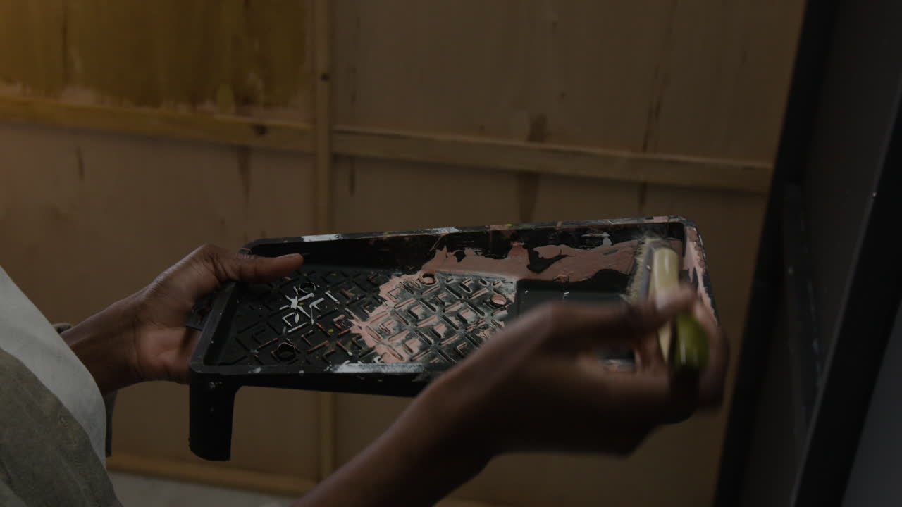 Painting with Paint Tray and Brush