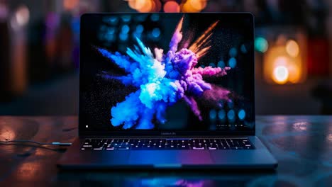 close-up of a macbook laptop