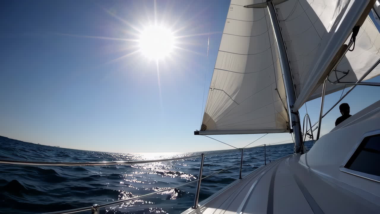 Sailing Yacht on Sunny Day
