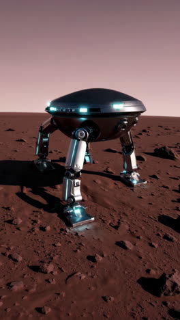 el rover de marte en el paisaje marciano