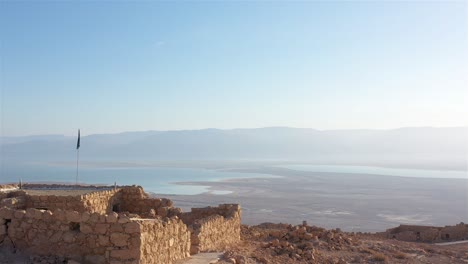 ancient masada fortress overlooking the dead sea landscape