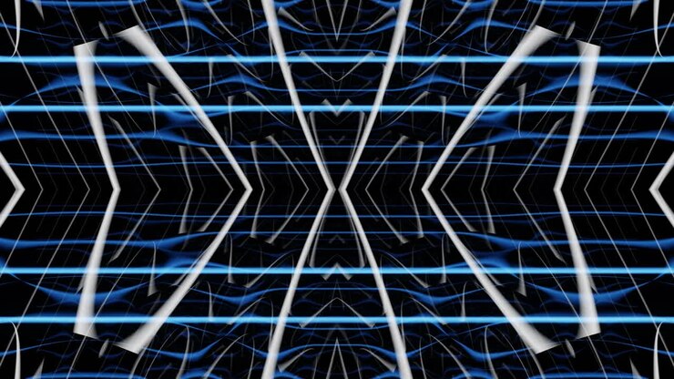 VJ Loop Fantasy White Blue Abstraction