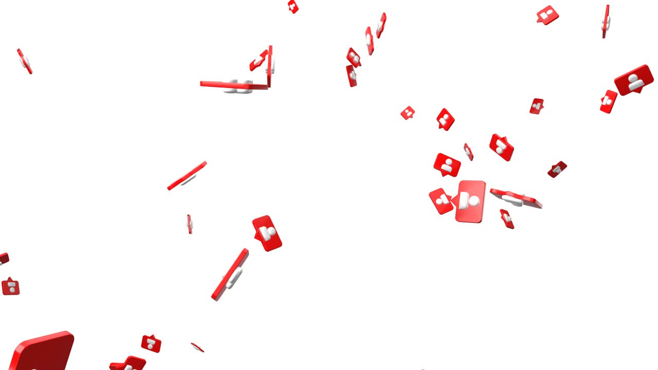 소셜 미디어는 색 배경에 있는 아이콘을 따르고 있습니다.