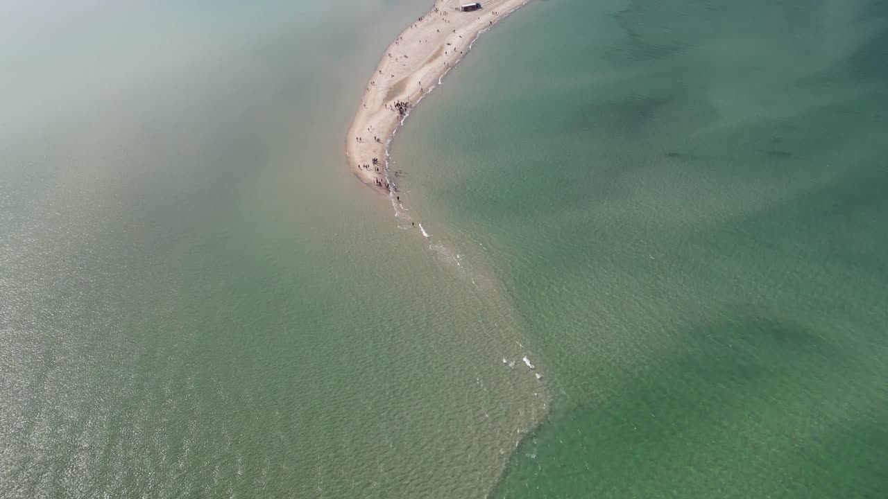 punta de skagen de dinamarca fusión aérea del mar del norte y el mar báltico
