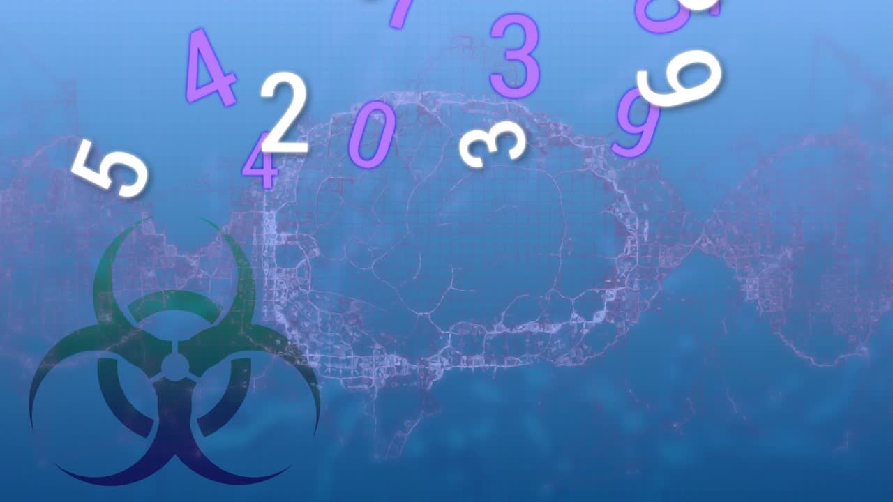 Animation of data processing over brain