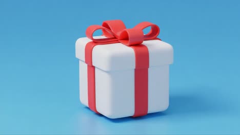 delightful gift box with red ribbon: a captivating 3d representation perfect for celebrations, presents, and special occasions, bringing joy and excitement for everyone