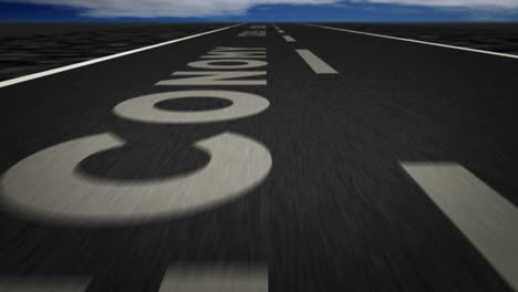texto de crisis de vuelo de velocidad en el bucle de la carretera