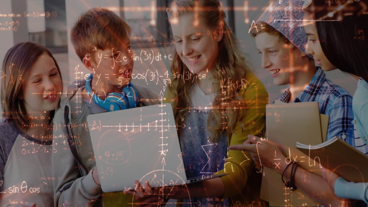 анимация математических формул над учениками, использующими компьютеры