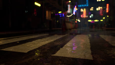 cyberpunk city street at night