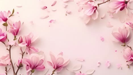 pink magnolia blossom background