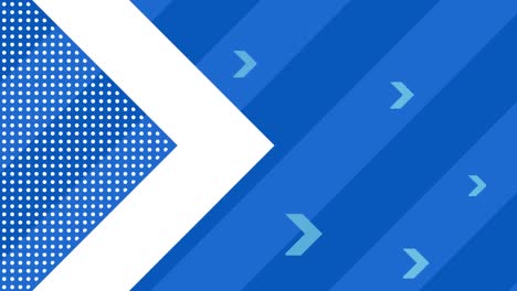 white and blue arrows on blue striped background