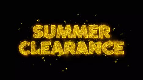 summer clearance sale - gold glitter text