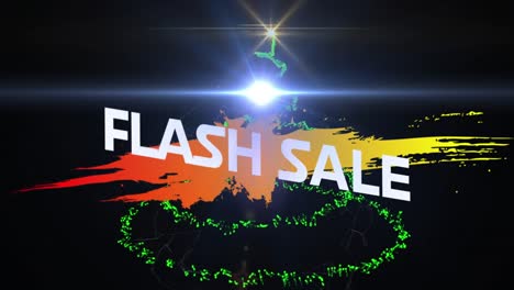 animation of flash sale text over light spots