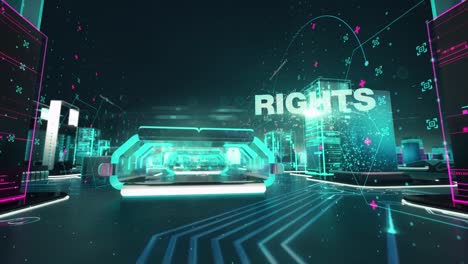 data democracy with digital technology hitech concept