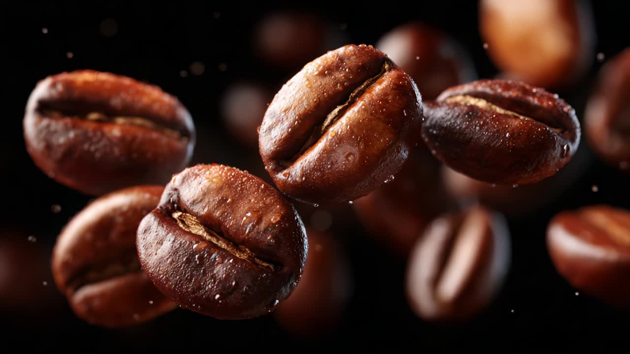 Close-up of Roasted Coffee Beans