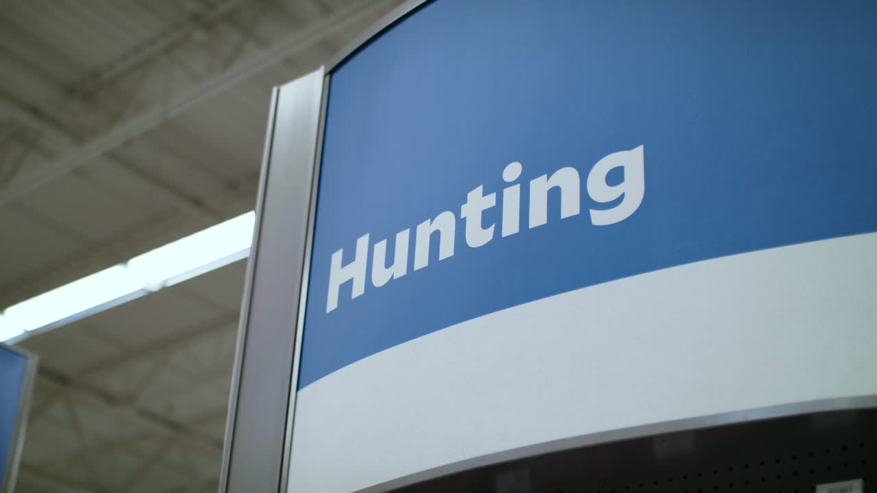 Hunting sign in a outdoor retail store