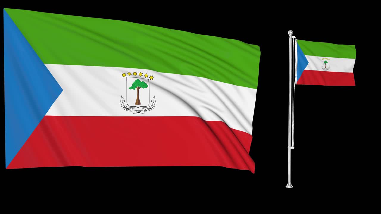 적도 기니의  ⁇ 발이나  ⁇ 발 기둥을 흔드는 초록색 스크린