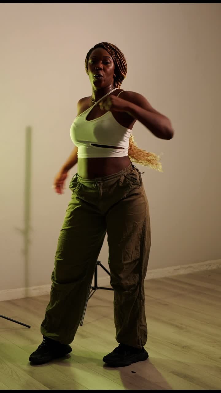 Woman Dancing in Studio