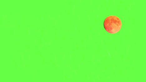 Small-Full-Moon-Changing-Colour-On-A-Green-Screen-Background,-Astro-Timelapse-Concept