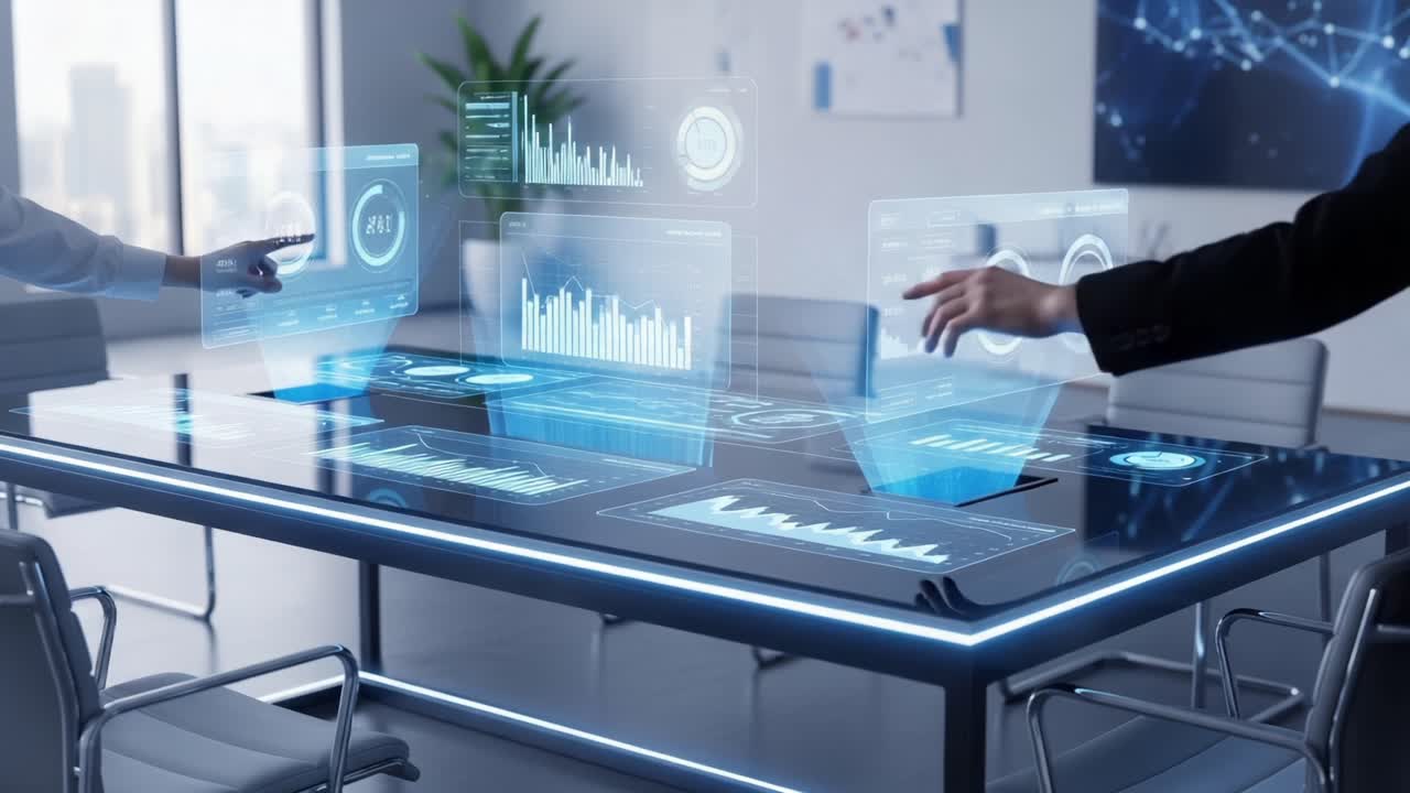 Advanced Data Visualization and Analytics in a Modern Conference Room ...