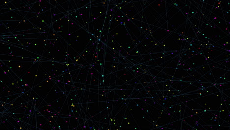 red interconectada un diseño intrincado con líneas y puntos en un fondo negro